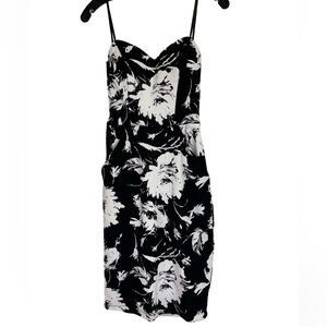 Strapless Black & White Bodycon With Pockets B. Darlin Knee Length Party Dress